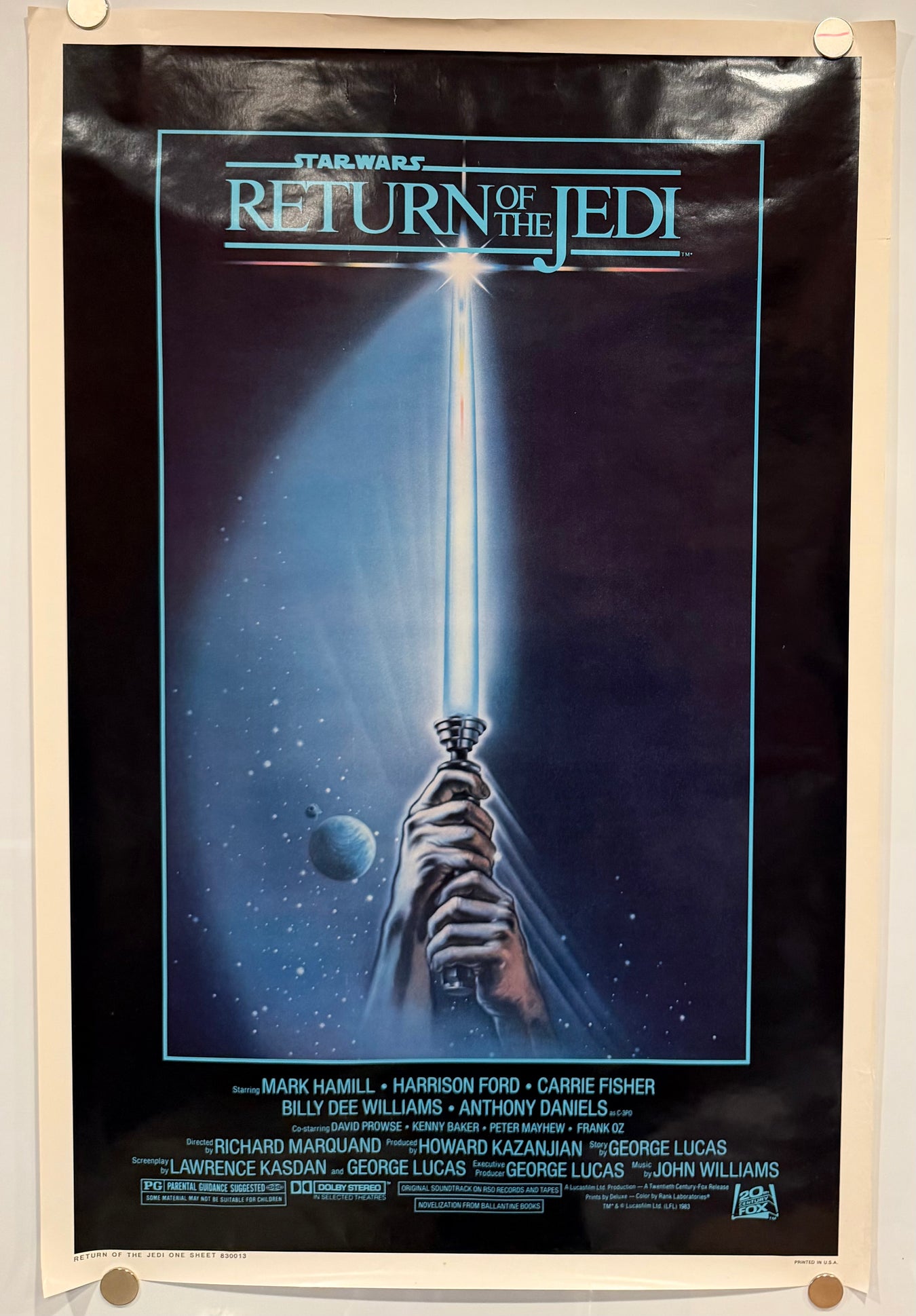 1983 Star Wars Episode VI "Return Of the Jedi" 1SH Original Movie Poster 27 x 41 - TvMovieCards.com