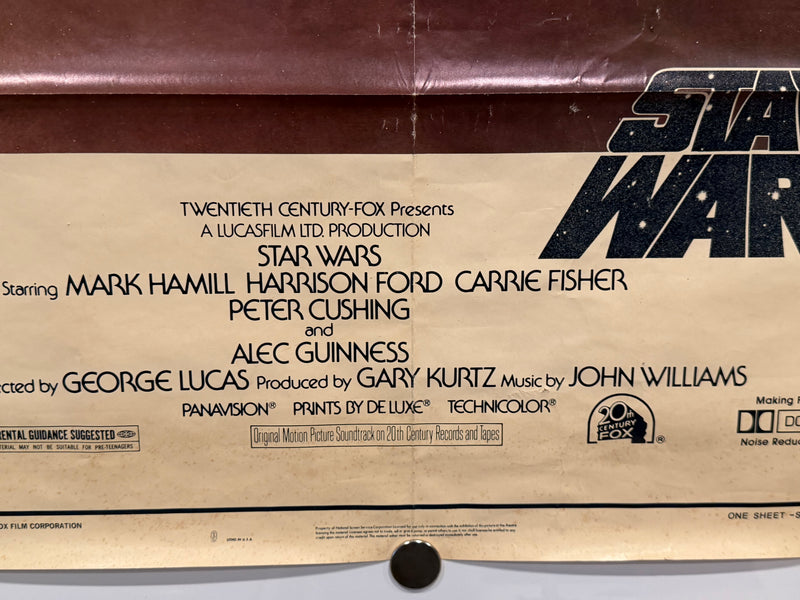1977 Star Wars Episode IV "A New Hope" 1SH Original Movie Poster Style A 27 x 41 - TvMovieCards.com