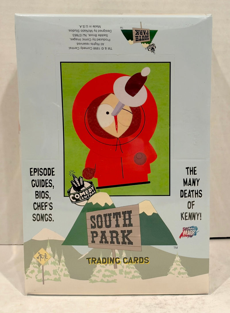 1998 South Park Jumbo Wax Trading Card Box Comic Images 30 Packs Factory Sealed