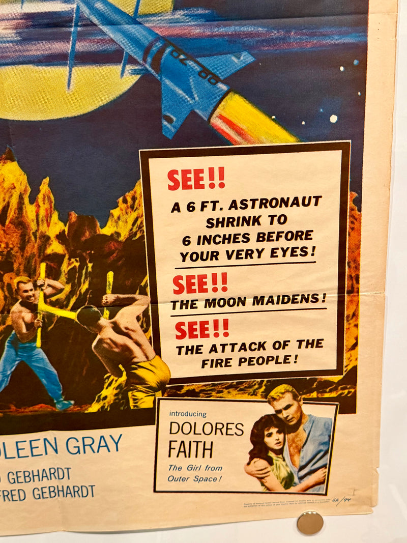 1962 The Phantom Planet 1SH Original Sci-Fi Movie Poster 27 x 41 Dean Fredericks - TvMovieCards.com