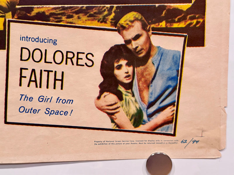 1962 The Phantom Planet 1SH Original Sci-Fi Movie Poster 27 x 41 Dean Fredericks - TvMovieCards.com