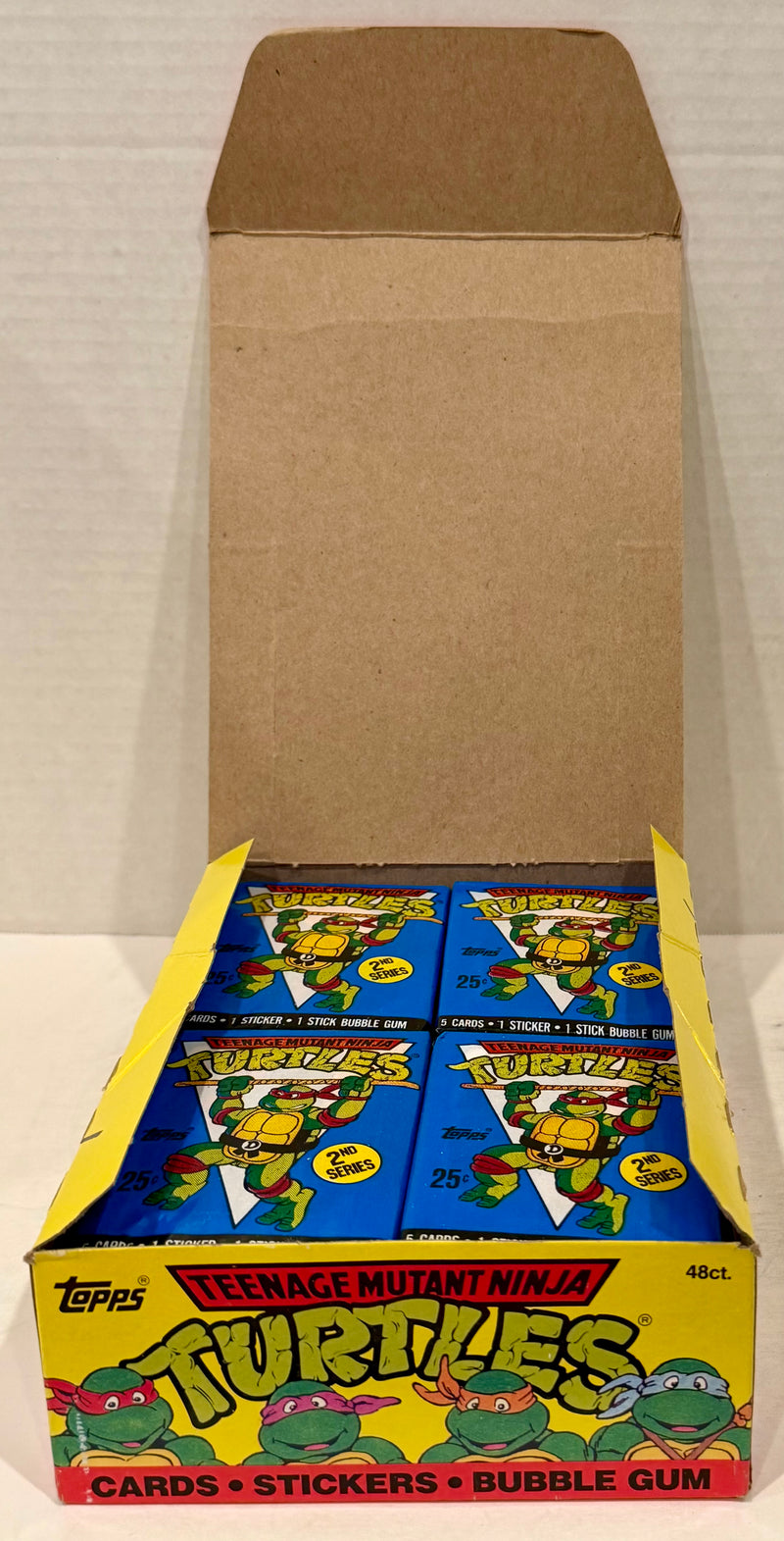Teenage Mutant Ninja Turtles Cartoon 2nd Series Vintage Card Box 48 Packs Topps