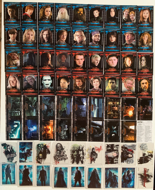 Harry Potter Heroes & Villains Card Set 72 Cards 54 Base Cards + 18 Clear Cards   - TvMovieCards.com