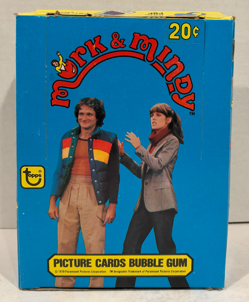 Mork & Mindy TV Show Vintage Bubble Gum Wax Card Box 36 Packs Topps 1978 FULL
