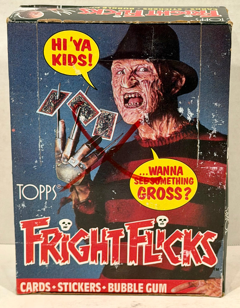 1988 Fright Flicks Vintage FULL 36 Pack Trading Card Wax Box Topps