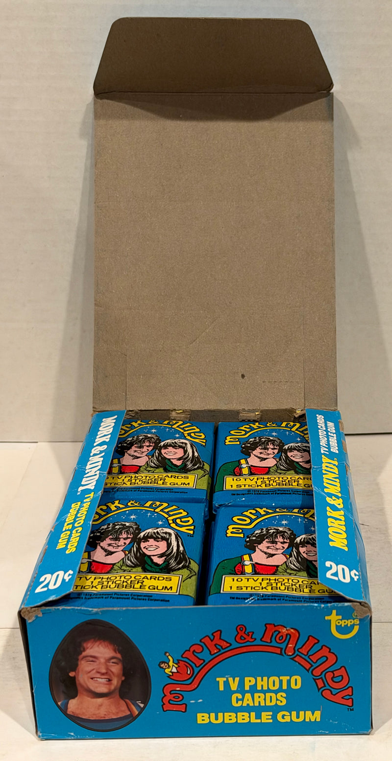 Mork & Mindy TV Show Vintage Bubble Gum Wax Card Box 36 Packs Topps 1978 FULL