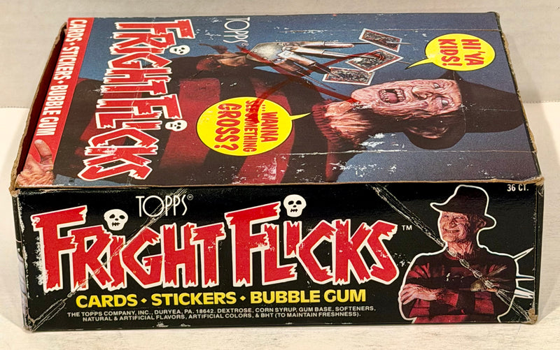 1988 Fright Flicks Vintage FULL 36 Pack Trading Card Wax Box Topps