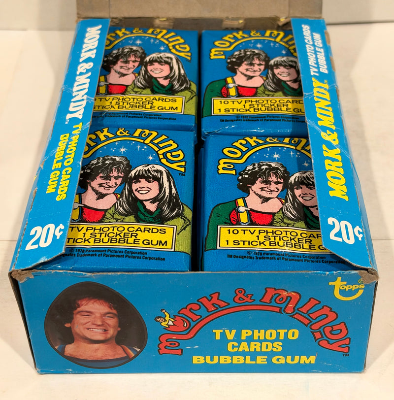 Mork & Mindy TV Show Vintage Bubble Gum Wax Card Box 36 Packs Topps 1978 FULL