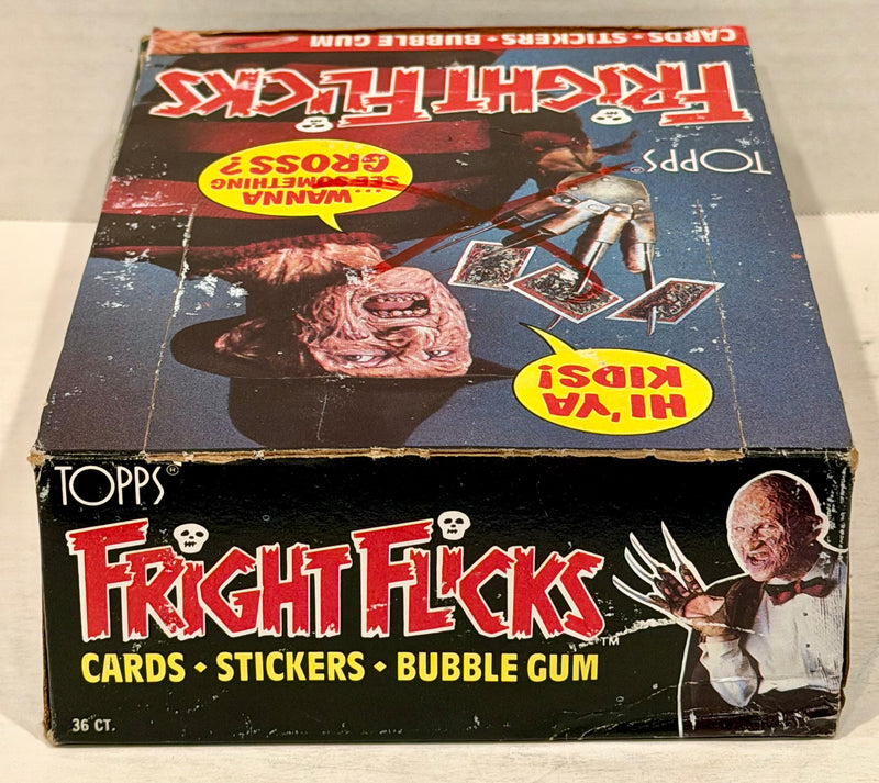 1988 Fright Flicks Vintage FULL 36 Pack Trading Card Wax Box Topps