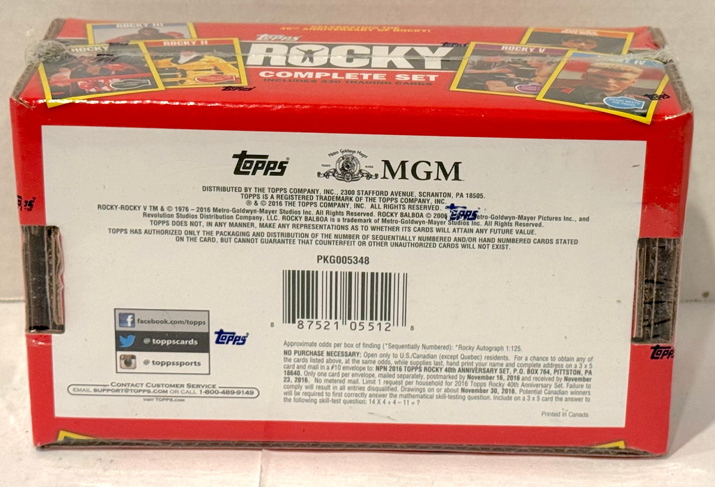 2016 Rocky 40th Anniversary 330 Card Trading Card Set Topps Factory Sealed - TvMovieCards.com