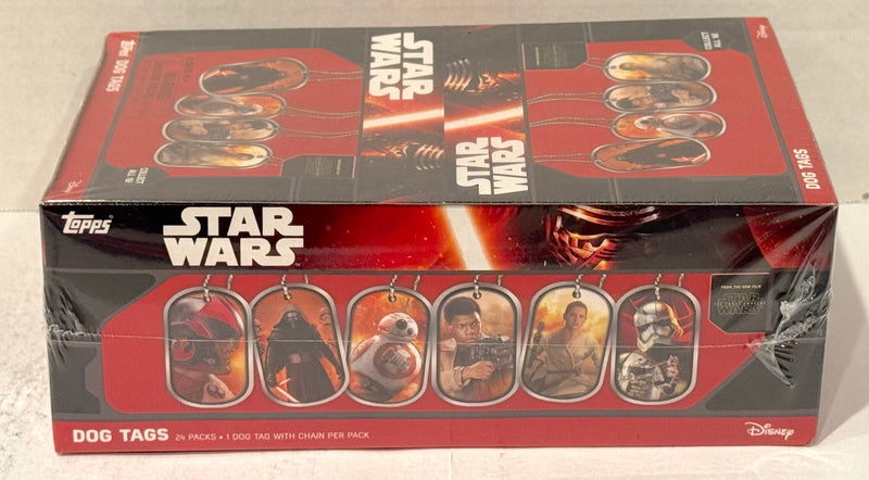 2015 Star Wars: The Force Awakens (24 Pack) Dog Tag Box Factory Sealed Topps - TvMovieCards.com
