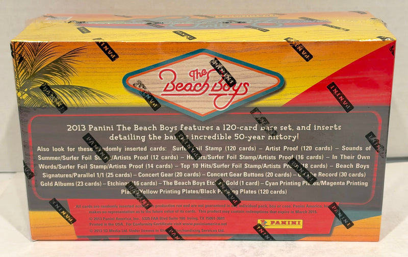 Beach Boys 50 Years of Music Card Box 24ct Hobby Edition Panini Factory Sealed