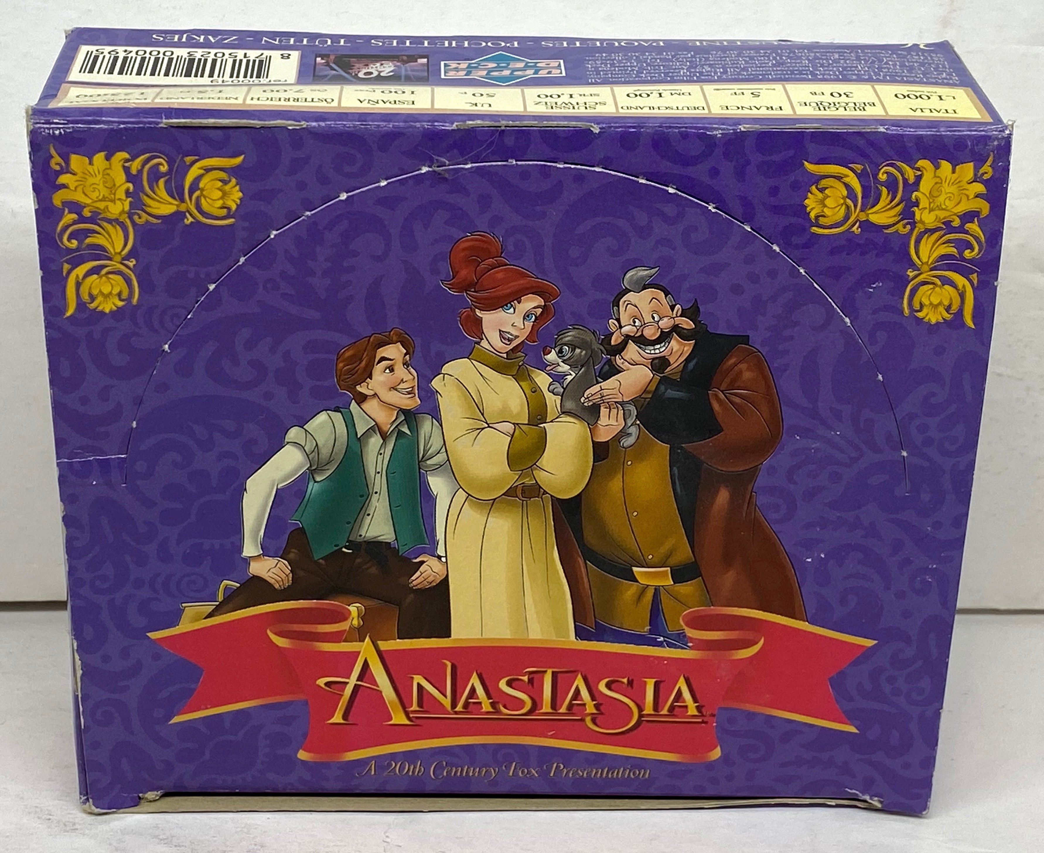 ANASTASIA ♫ ヴィンテージ 上下 セットアップ 40 ジャガード 1998 Anastasia Movie Trading Card Box 36 Packs Sealed Upper Deck