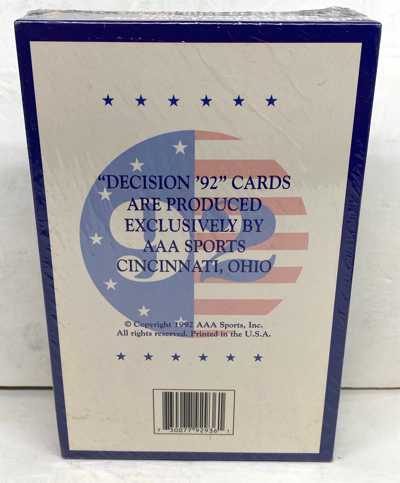1992 Decision '92 Trading Card Box 36 Packs Sealed Bill Clinton George Bush   - TvMovieCards.com
