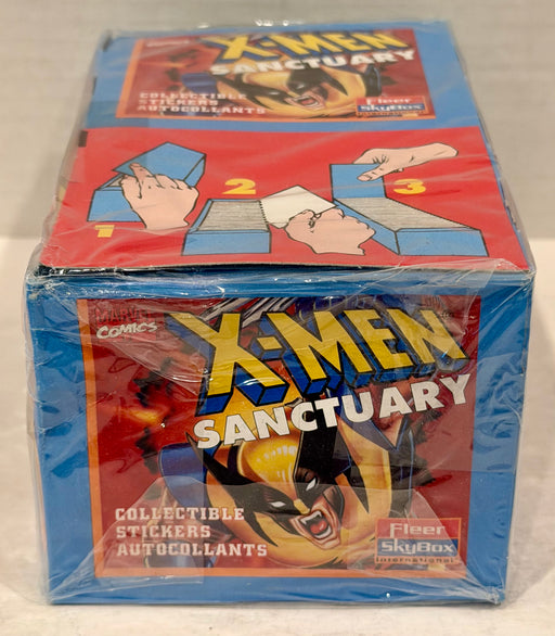 1996 Marvel X-Men Sanctuary Album Sticker Box 100 Packs Sealed Skybox Fleer - TvMovieCards.com