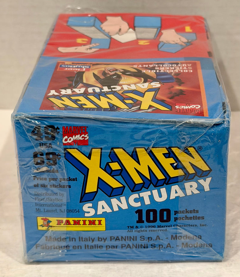 1996 Marvel X-Men Sanctuary Album Sticker Box 100 Packs Sealed Skybox Fleer - TvMovieCards.com