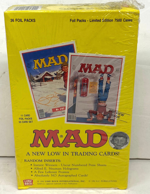 1992 Mad Magazine Series 1 Yellow Trading Card Box 36 Packs Sealed Lime Rock   - TvMovieCards.com