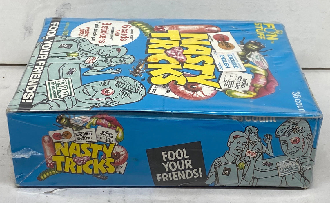 1990 Nasty Tricks Fool Your Friends Trading Card Box 36 Packs Sealed Confex   - TvMovieCards.com