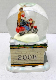 2008 Harley Davidson Mini Holiday Snow Globe Biker Santa Getting Gas 96807-09V   - TvMovieCards.com
