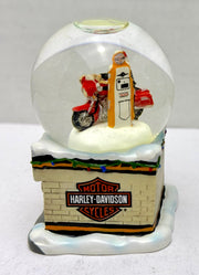 2008 Harley Davidson Mini Holiday Snow Globe Biker Santa Getting Gas 96807-09V   - TvMovieCards.com