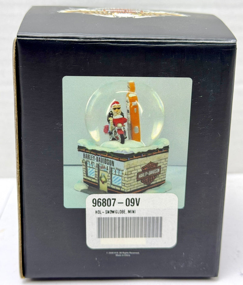 2008 Harley Davidson Mini Holiday Snow Globe Biker Santa Getting Gas 96807-09V   - TvMovieCards.com