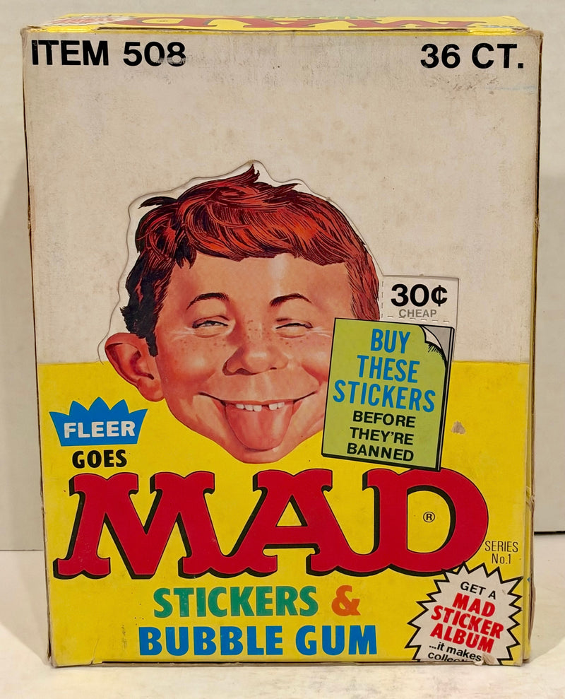 1983 Fleer MAD Magazine Stickers Vintage Wax Trading Card Box Full 36 Packs