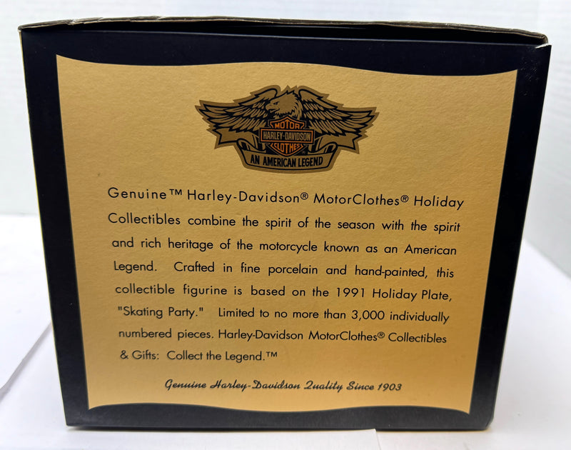1995 Harley Davidson Holiday Skating Party Porcelain Figurine 99417-96Z   - TvMovieCards.com