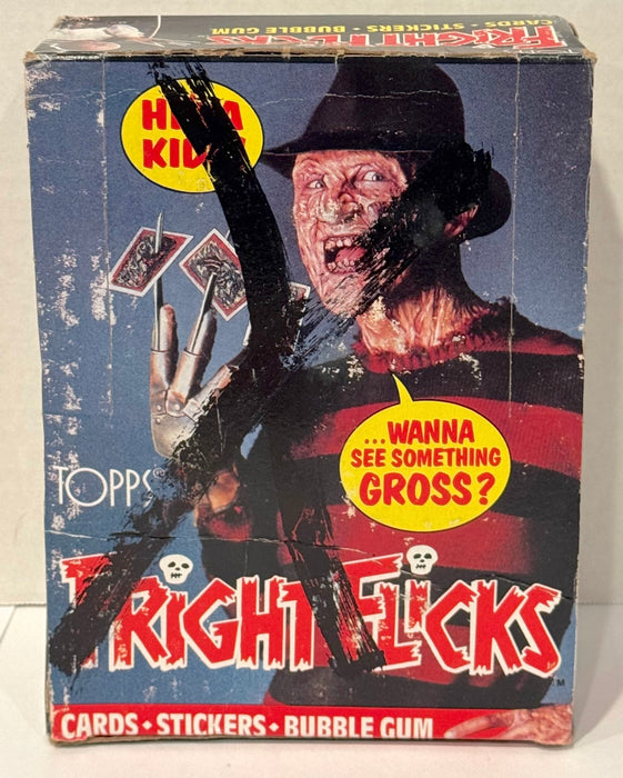 1988 Fright Flicks Vintage FULL 36 Pack Trading Card Wax Box Topps - TvMovieCards.com