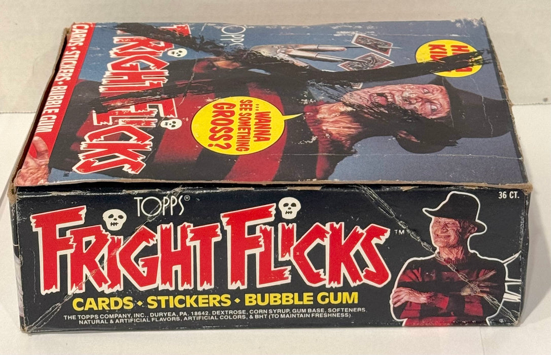 1988 Fright Flicks Vintage FULL 36 Pack Trading Card Wax Box Topps - TvMovieCards.com