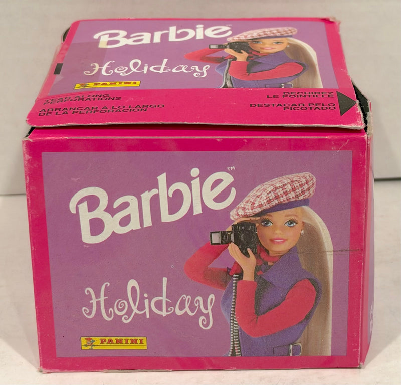 Barbie Holiday Album Sticker Trading Card Box of 50 Packs Panini 1999 Mattel