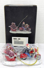 2008 Harley Davidson Santa Motorcycle Sleigh Resin Holiday Ornament 96994-09V   - TvMovieCards.com