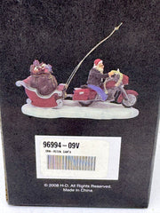 2008 Harley Davidson Santa Motorcycle Sleigh Resin Holiday Ornament 96994-09V   - TvMovieCards.com