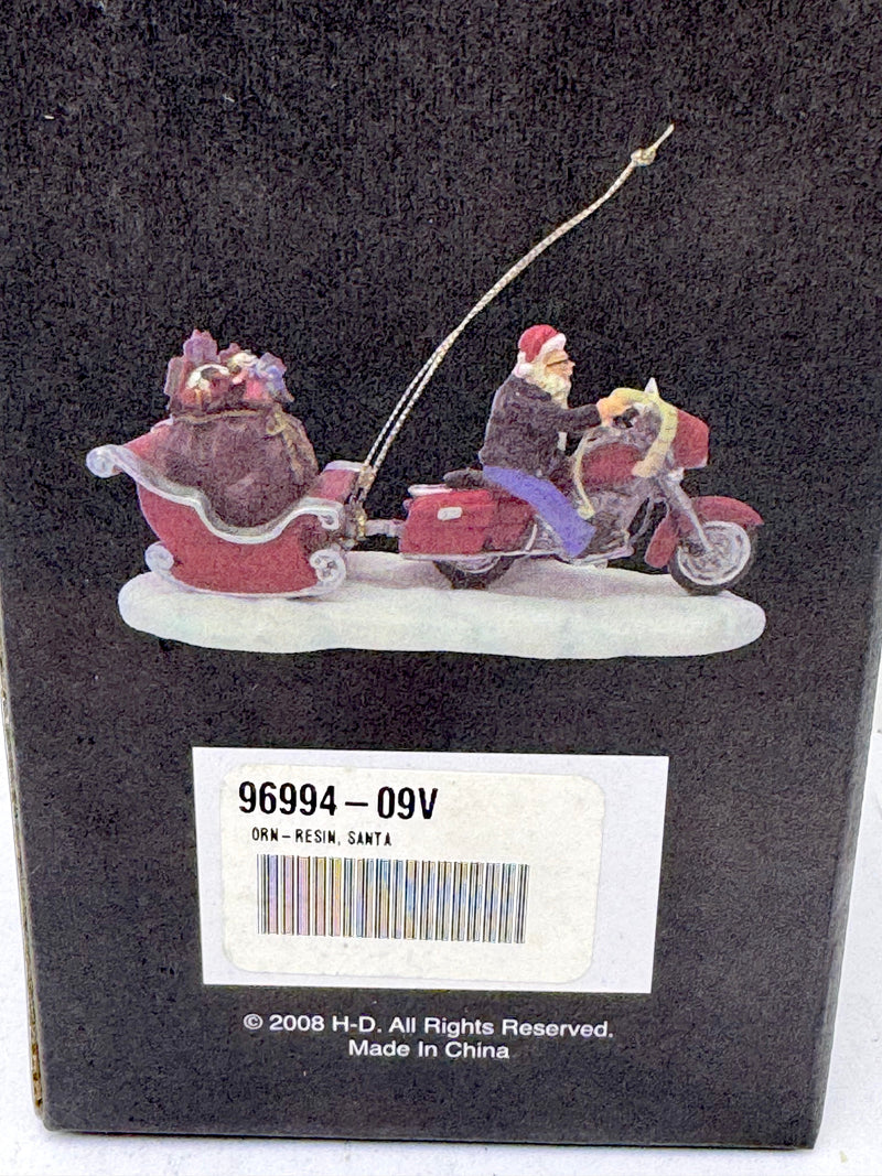 2008 Harley Davidson Santa Motorcycle Sleigh Resin Holiday Ornament 96994-09V   - TvMovieCards.com