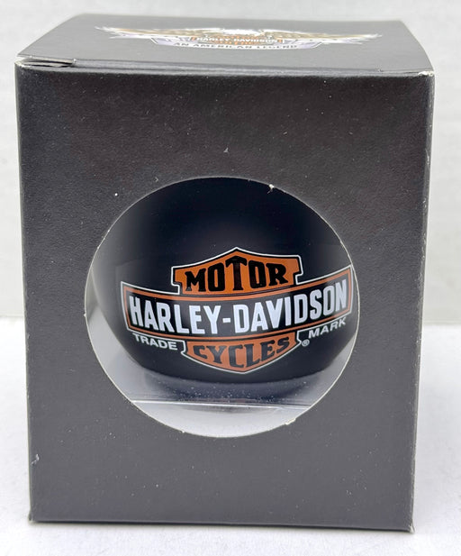 2009 Harley Davidson Ball Glass Happy Holiday Ornament 96917 - 10V Black   - TvMovieCards.com
