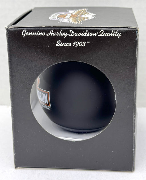 2009 Harley Davidson Ball Glass Happy Holiday Ornament 96917 - 10V Black   - TvMovieCards.com