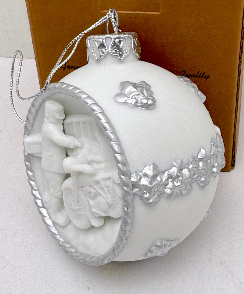 2002 Harley Davidson Ball Special Delivery Bisque Holiday Ornament 97931-03V   - TvMovieCards.com