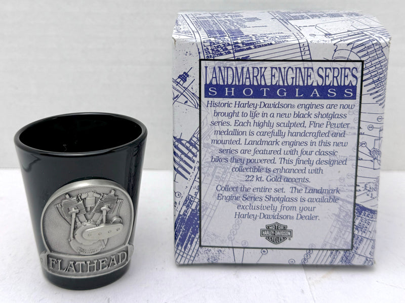1992 Harley Davidson Fine Pewter Shot Glass 1922 Flathead 74ci V-Twin - TvMovieCards.com