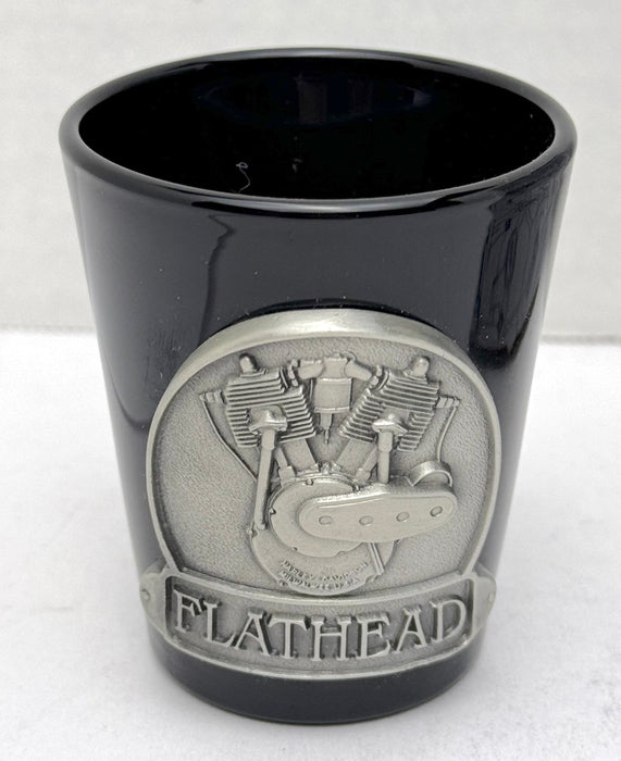 1992 Harley Davidson Fine Pewter Shot Glass Flathead V-Twin Engine Series   - TvMovieCards.com