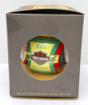 2001 Harley Davidson Ball Glass "BRINGING HOME THE TREE" Ornament 97917-02Z   - TvMovieCards.com