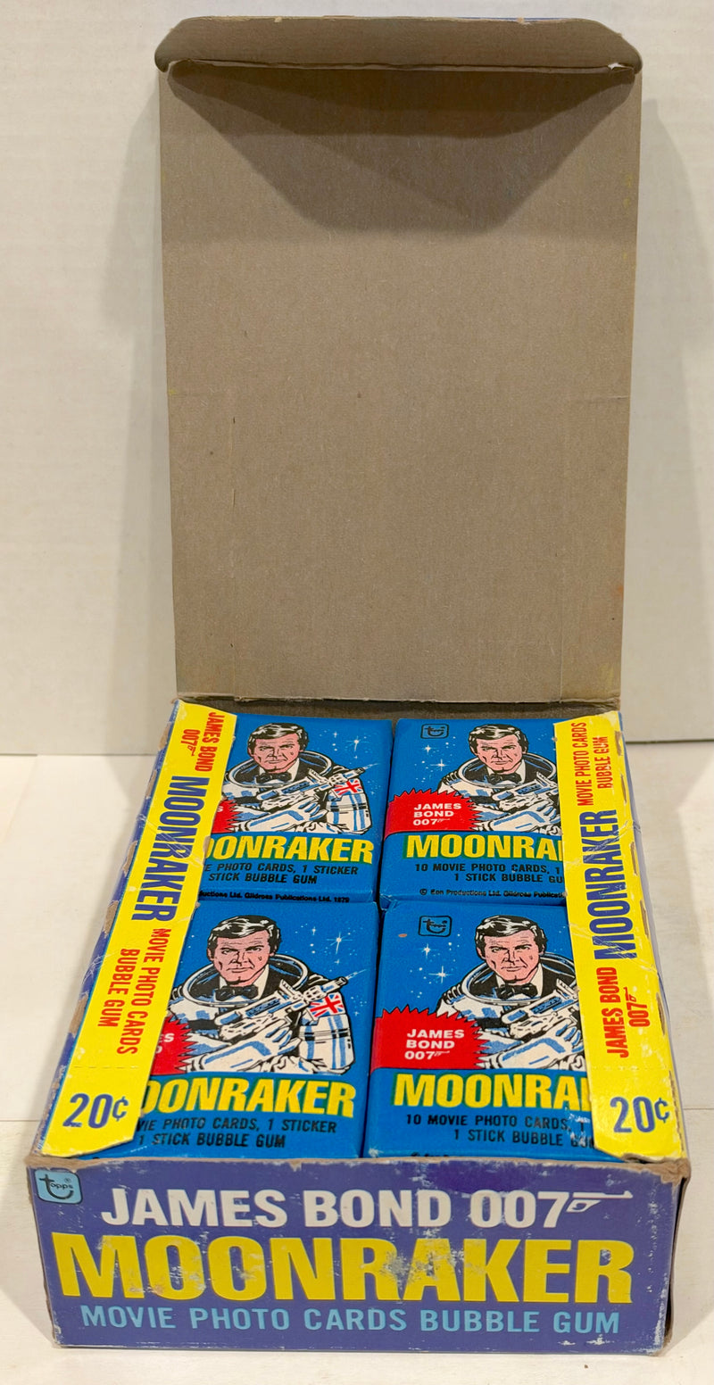 1979 James Bond 007 Moonraker Movie FULL 36 Wax Pack Trading Card Box Topps