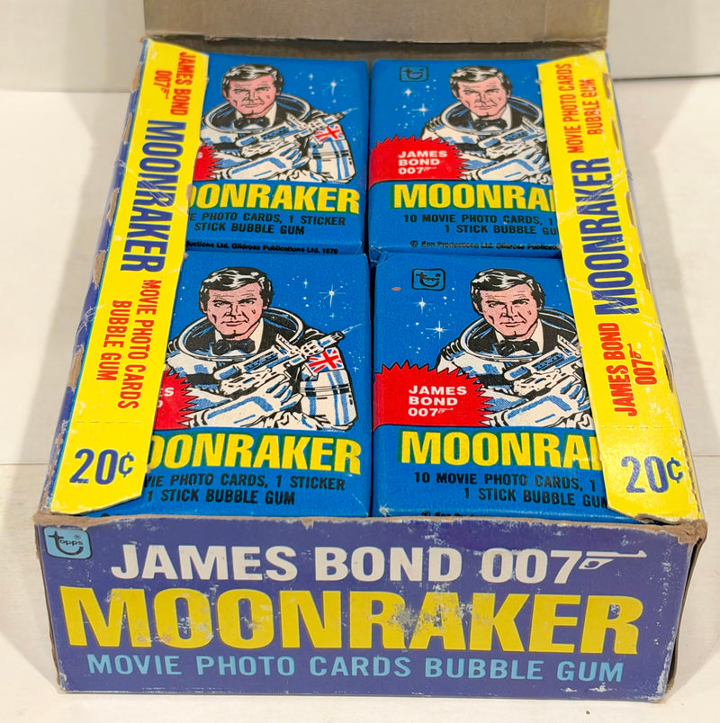 1979 James Bond 007 Moonraker Movie FULL 36 Wax Pack Trading Card Box Topps