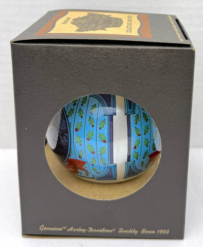 2003 Harley Davidson Ball Glass "Holiday Parade" Ornament 96894-04V   - TvMovieCards.com