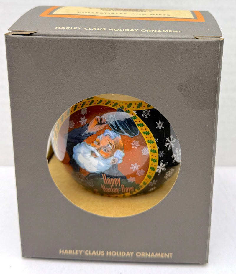 2000 Harley Davidson Ball Glass "Harley Claus" Ornament 97902-01z   - TvMovieCards.com
