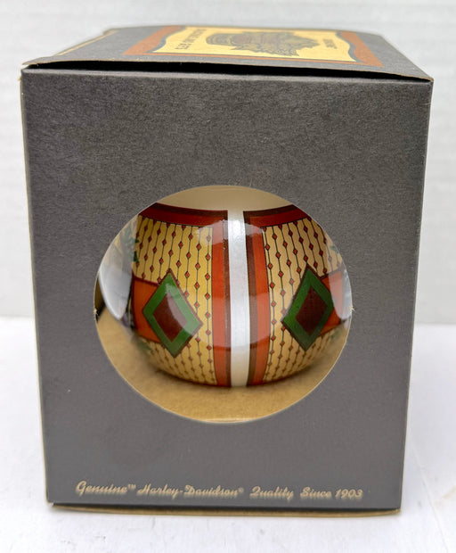 2002 Harley Davidson Ball Glass "Deck The Harley" Ornament 97929-03V   - TvMovieCards.com