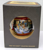 2002 Harley Davidson Ball Glass "Deck The Harley" Ornament 97929-03V   - TvMovieCards.com