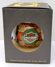 2002 Harley Davidson Ball Glass "Deck The Harley" Ornament 97929-03V   - TvMovieCards.com