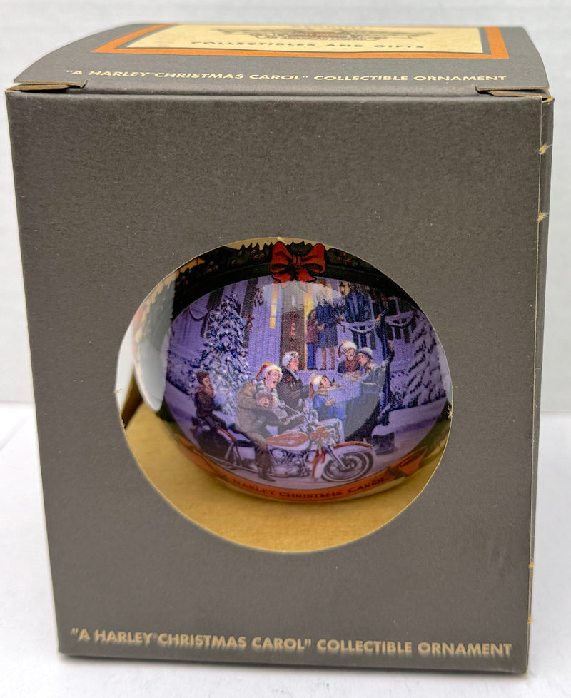 2000 Harley Davidson Ball Glass "A Harley Christmas Carol" Ornament 97909-01z   - TvMovieCards.com