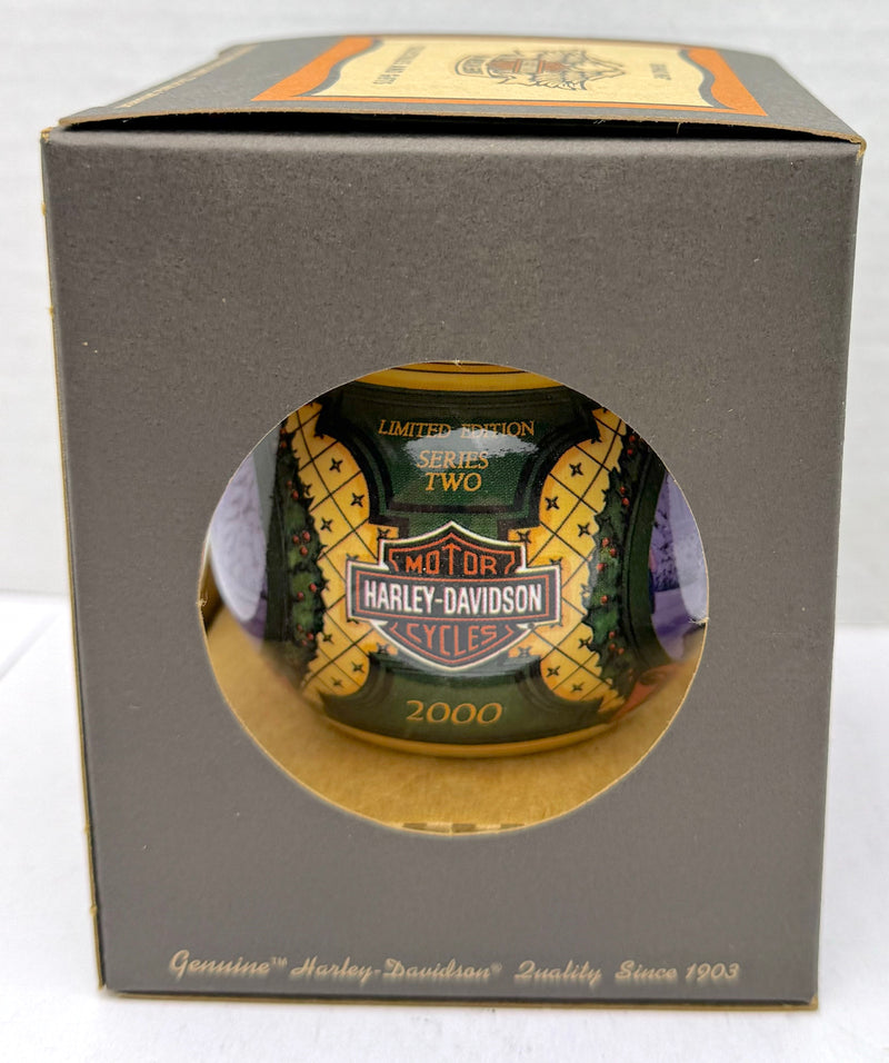 2000 Harley Davidson Ball Glass "A Harley Christmas Carol" Ornament 97909-01z   - TvMovieCards.com