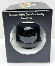 2005 Harley Davidson Ball Glass Seasons Greetings Ornament 97013-06V Black   - TvMovieCards.com