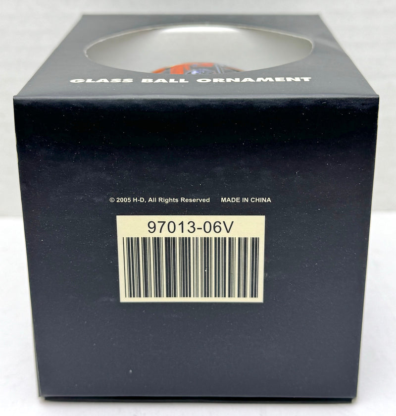 2005 Harley Davidson Ball Glass Seasons Greetings Ornament 97013-06V Black   - TvMovieCards.com